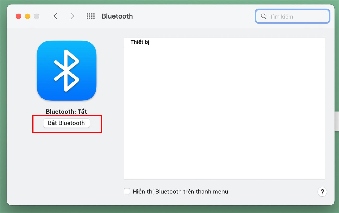 Danh sách các thiết bị Bluetooth hiện có xung quanh