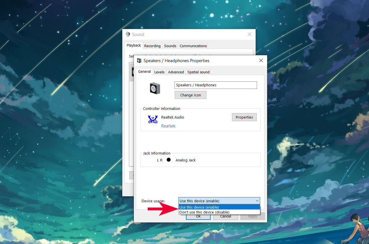 Kích hoạt thiết bị trong mục Device Usage