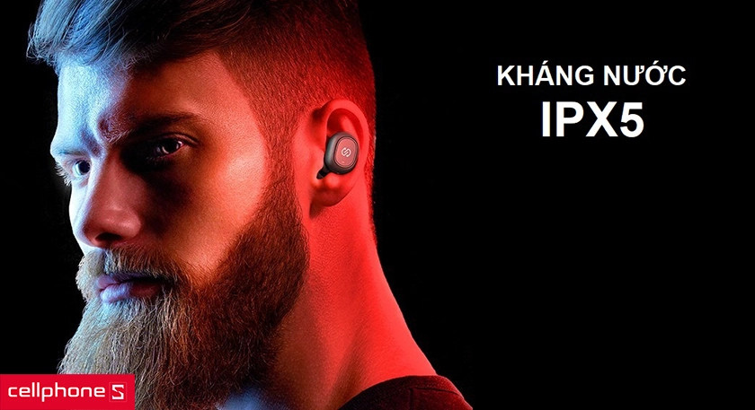 Tai nghe Soundpeats True Free+ có khả năng chống nước IPX5