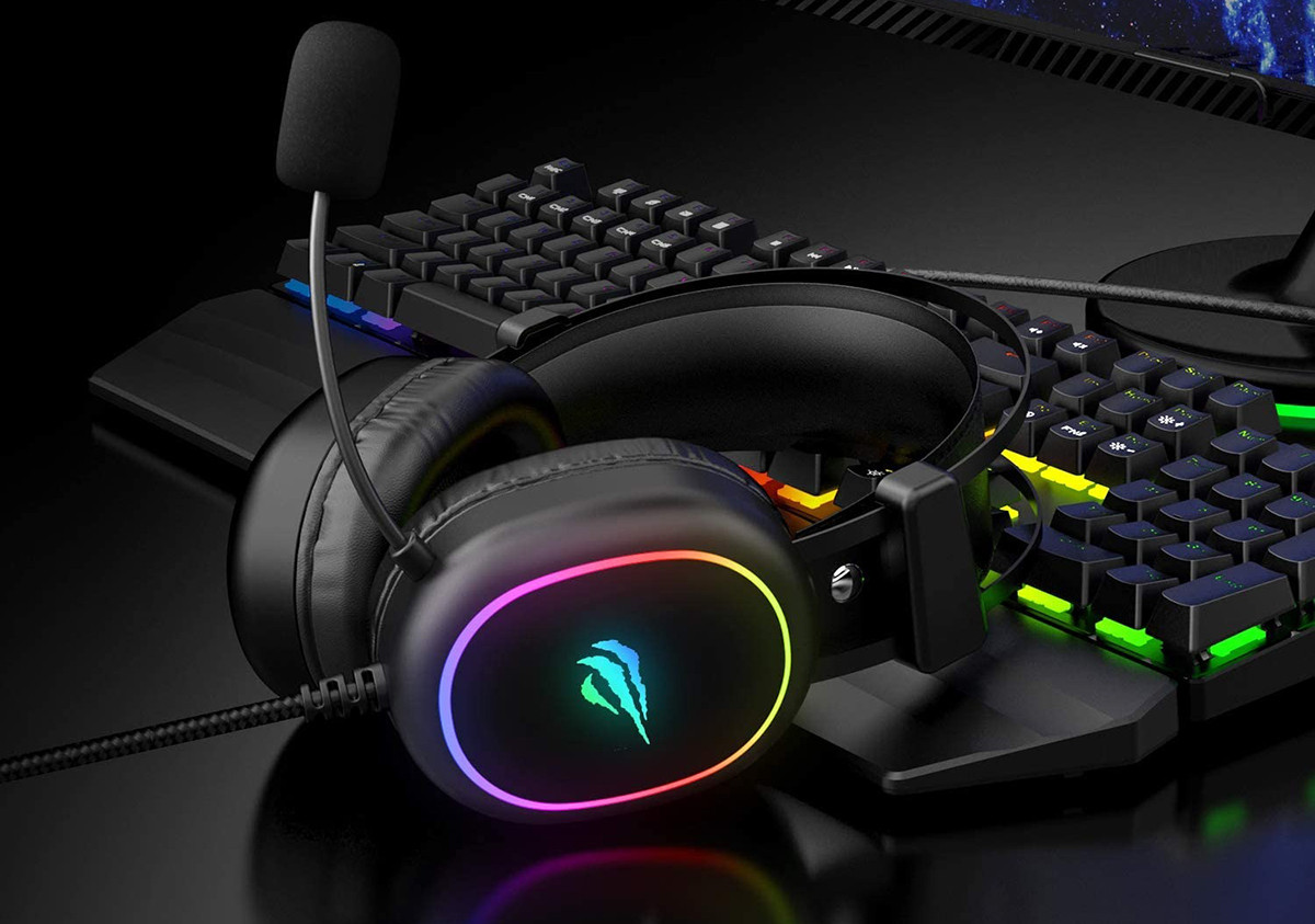 Tai nghe Havit H2016D với khung kim loại chắc chắn và đèn RGB