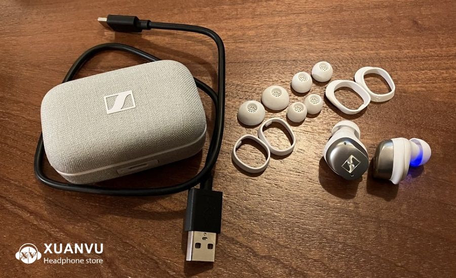 Bộ phụ kiện đầy đủ của Sennheiser Momentum True Wireless 4