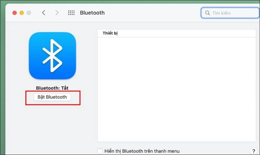 Bật Bluetooth trên MacBook