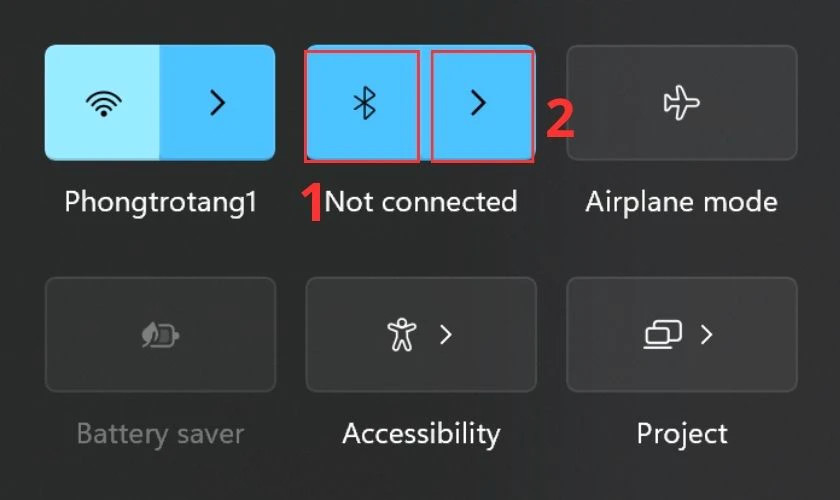 Truy cập cài đặt Bluetooth trên Windows