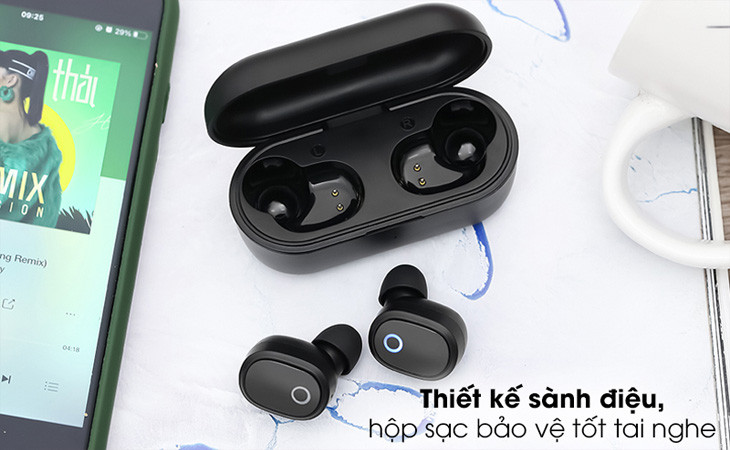 Tai nghe Bluetooth True Wireless Mozard TS13 thiết kế không dây tiện dụng