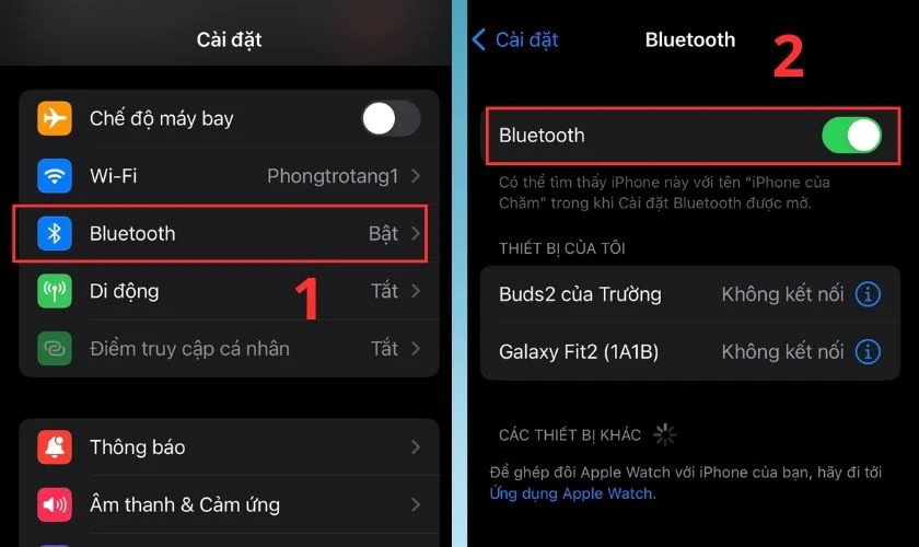 Cách bật Bluetooth trên iPhone để kết nối tai nghe