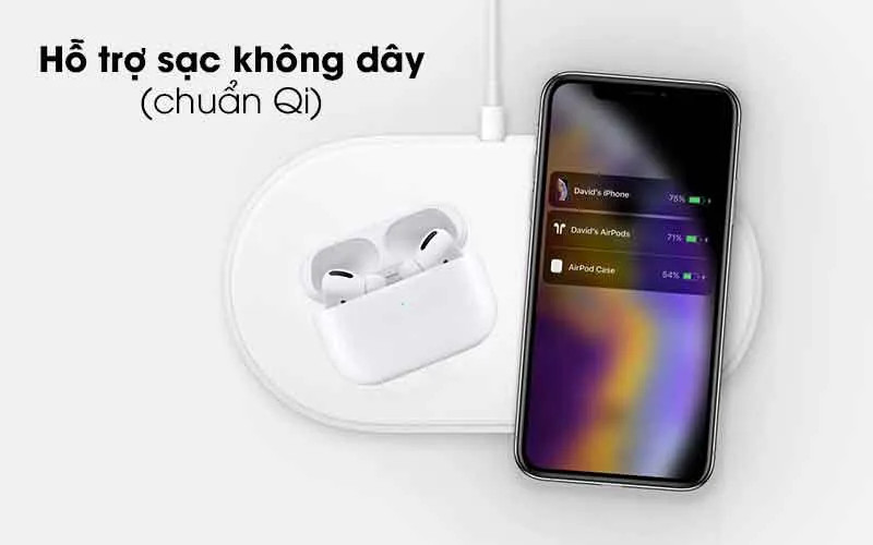 Tính năng sạc không dây tiện lợi trên Airpods Pro