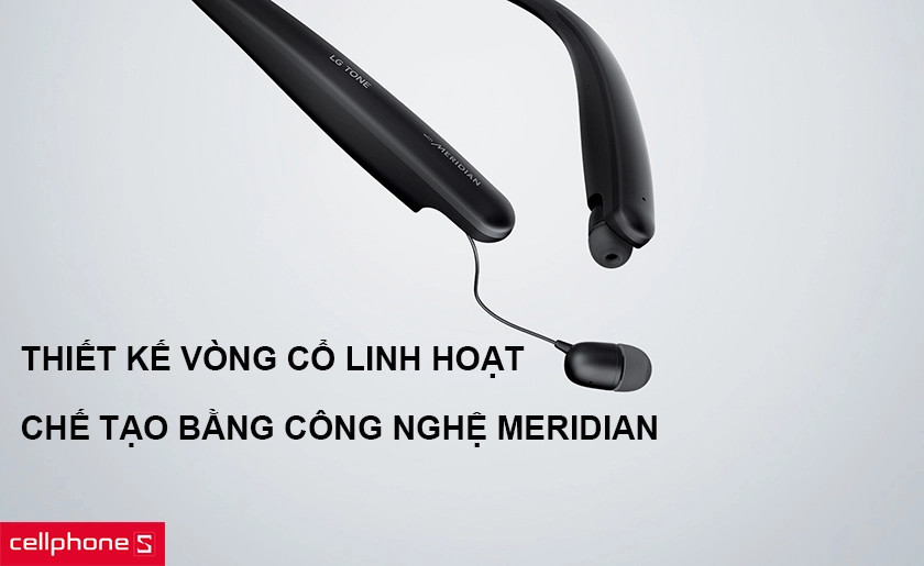 Thiết kế tai nghe vòng cổ LG HBS-SL5 gọn nhẹ và linh hoạt