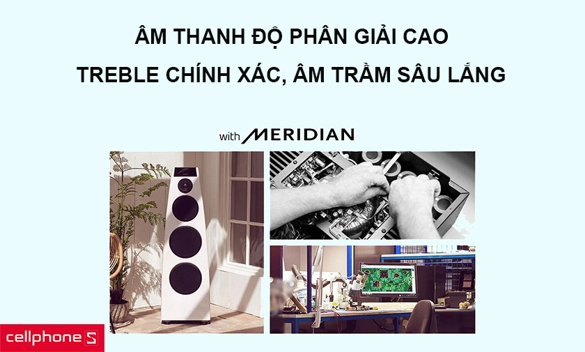 Công nghệ âm thanh Meridian mang lại chất âm trong trẻo trên LG HBS-SL5