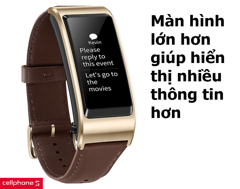 Màn hình AMOLED 1.13 inch hiển thị rõ nét ngoài trời của TalkBand B5