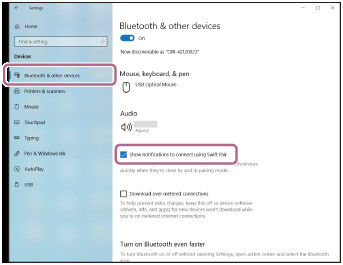 Kết nối Swift Pair trên Windows