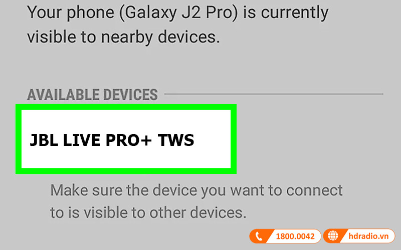 Chọn tên tai nghe để hoàn tất kết nối