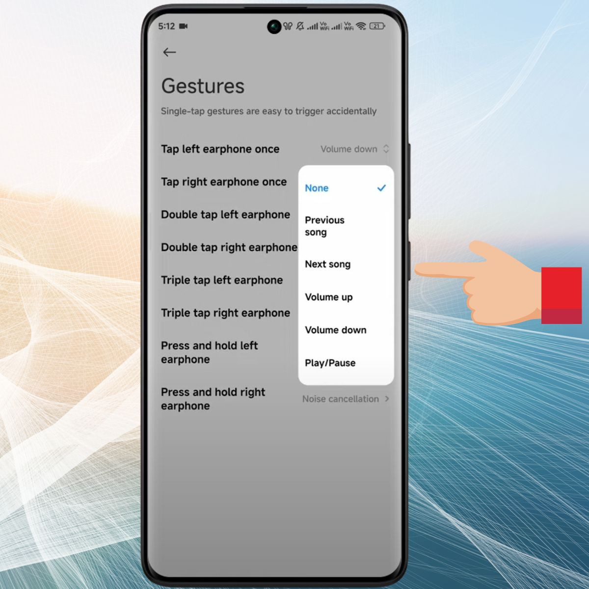 Tùy chỉnh thao tác cảm ứng theo thói quen sử dụng