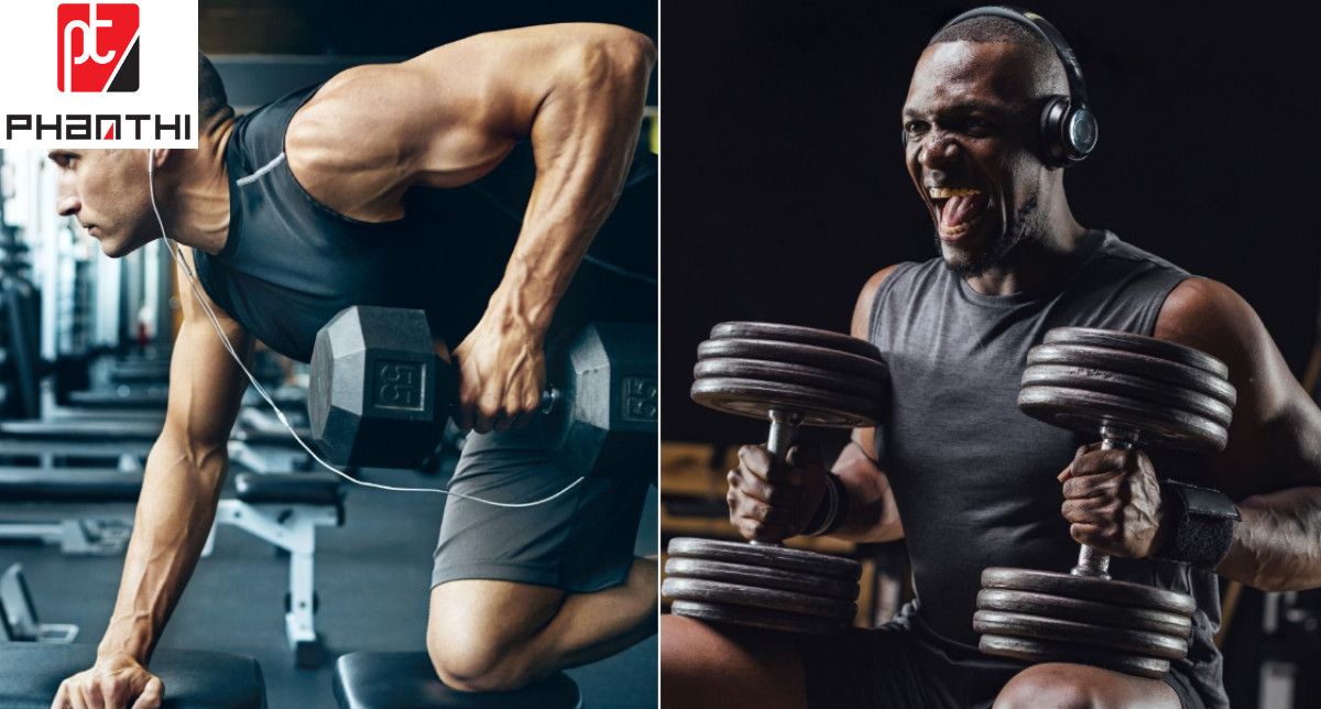 Một vận động viên đang chạy bộ và đeo tai nghe nhét tai không dây