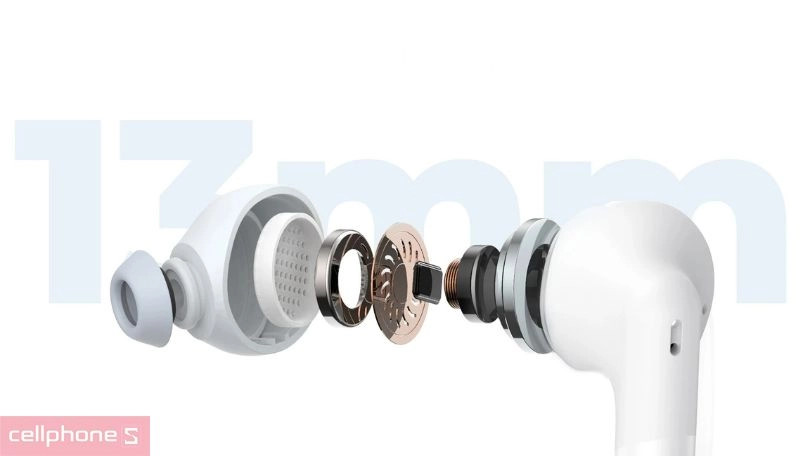 Màng loa 13mm mang đến chất lượng âm thanh sống động, chi tiết trên tai nghe Havit TW 982