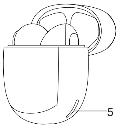 Đèn LED hiển thị trạng thái sạc trên hộp đựng tai nghe AVA PT62