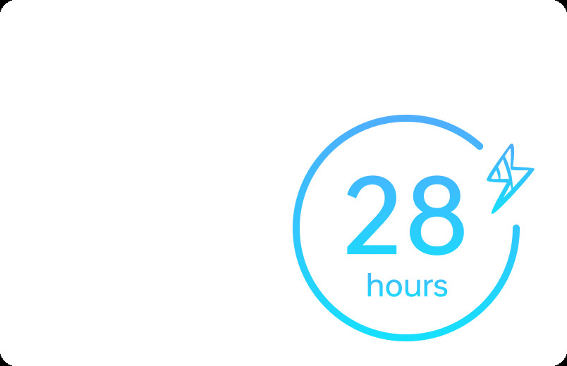 Biểu tượng thời lượng pin 28 giờ của OPPO Enco Buds2