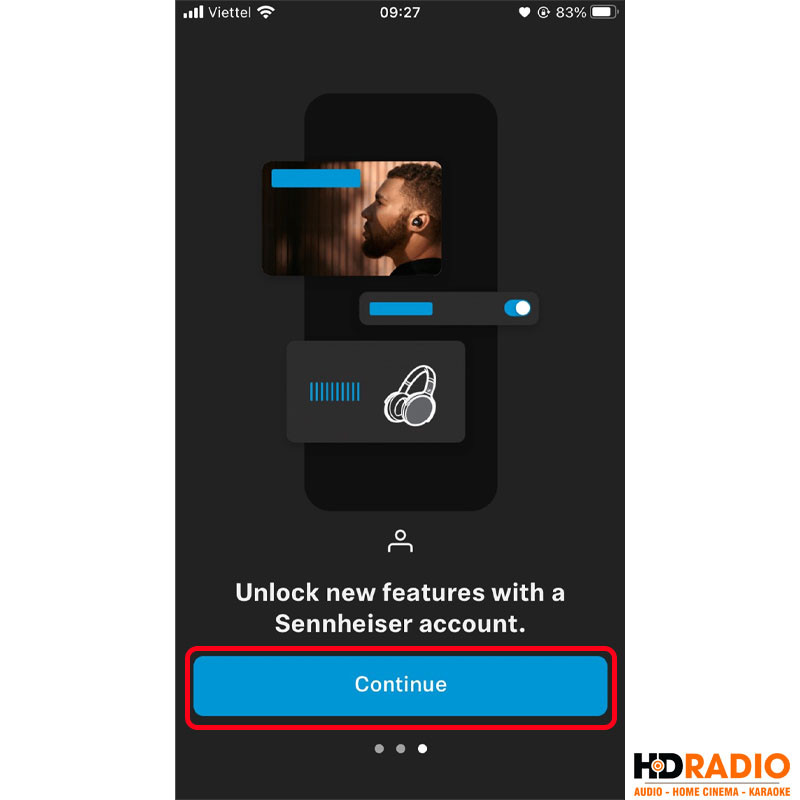 Màn hình giới thiệu cuối cùng trong ứng dụng Smart Control Sennheiser