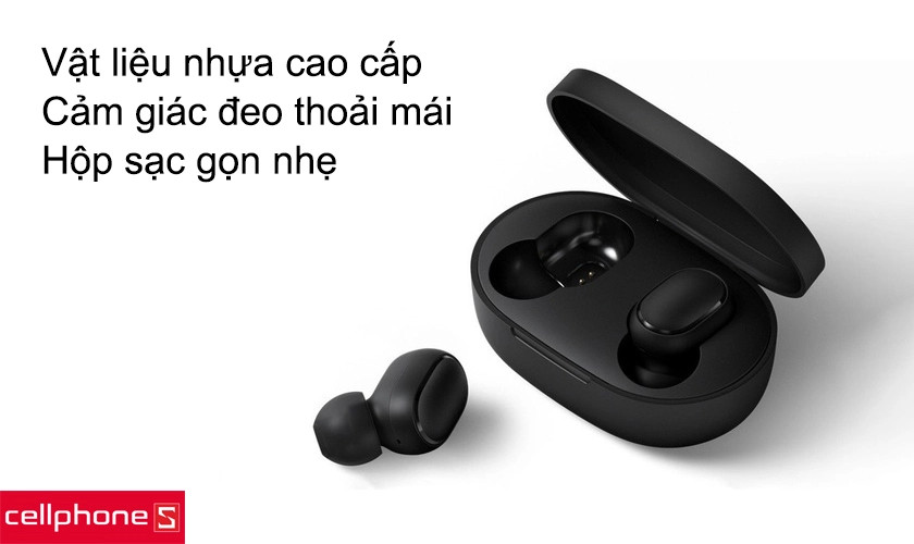 Xiaomi Earbuds Basic với vật liệu nhựa cao cấp, thiết kế in-ear mang lại cảm giác đeo thoải mái