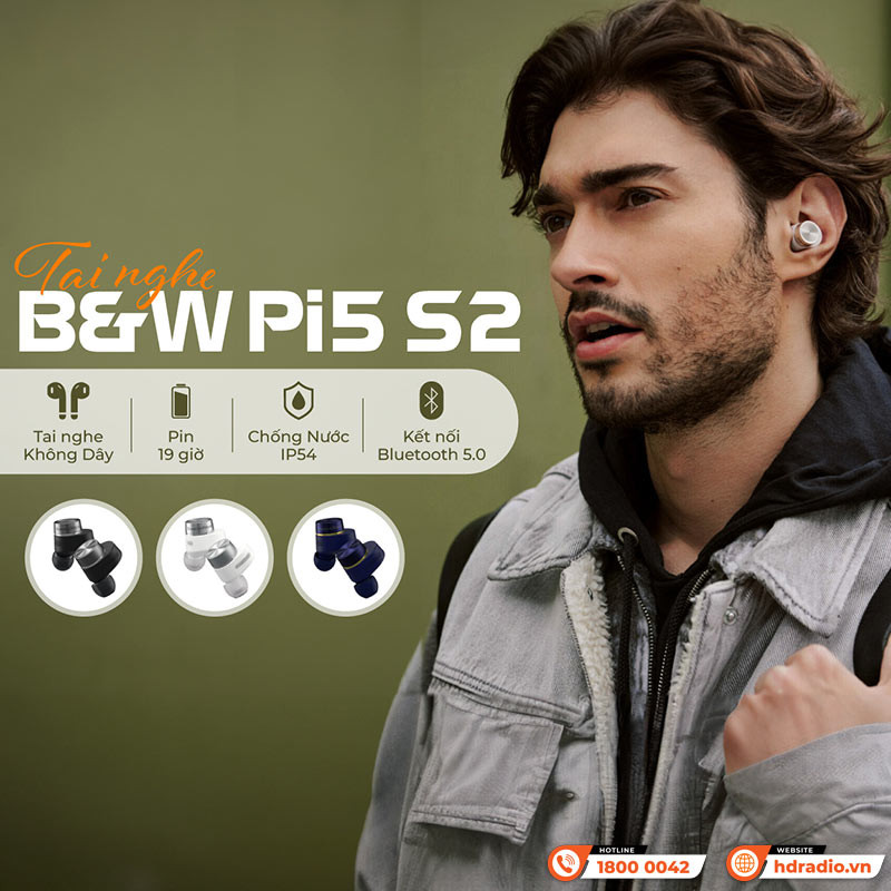 Tai nghe chống ồn Bowers & Wilkins Pi5 S2