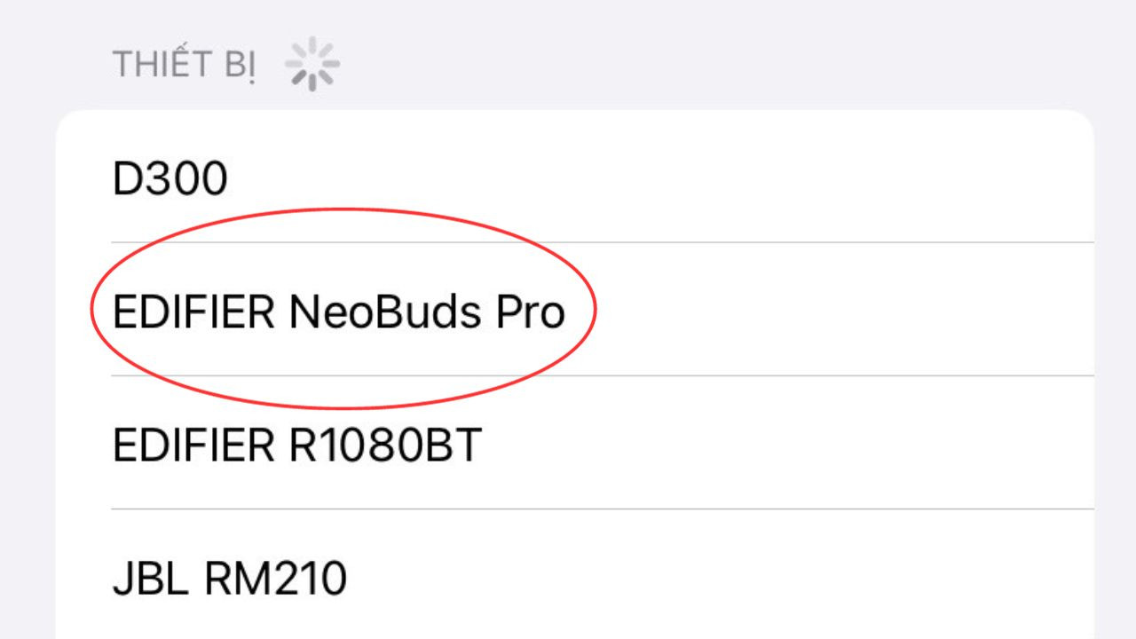 Tìm kiếm và kết nối thiết bị với tai nghe EDIFIER True Wireless