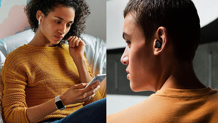 Sơ đồ minh họa cơ chế hoạt động, truyền nhận tín hiệu Bluetooth của tai nghe True Wireless