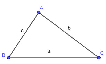 Công thức tính chu vi tam giác P = a + b + c