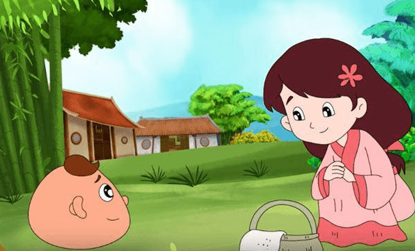 Hình ảnh Sọ Dừa lột vỏ, hiện nguyên hình là chàng trai khôi ngô