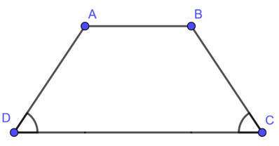 Hình thang cân cơ bản với các đỉnh A, B, C, D