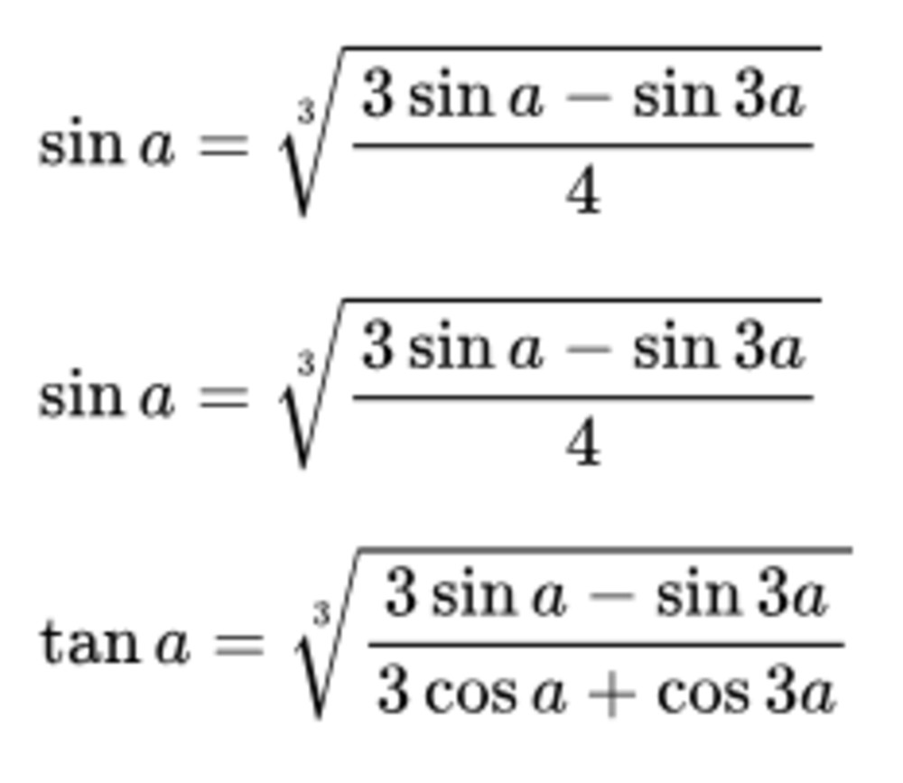 Công thức hạ bậc bậc 3