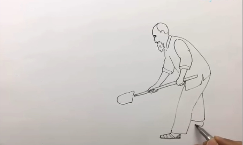 Phác họa hình dáng Bác Hồ